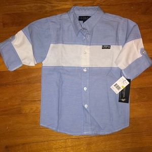 BNWT U.S Polo Boys light blue dress shirt SZ.5/6